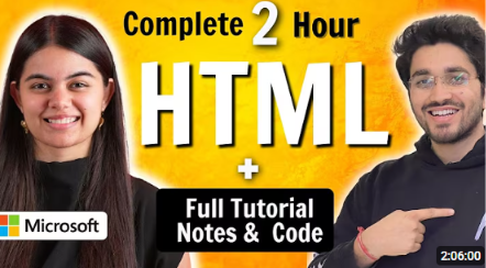 HTML Tutorial for Beginners | Complete HTML with Notes & Code